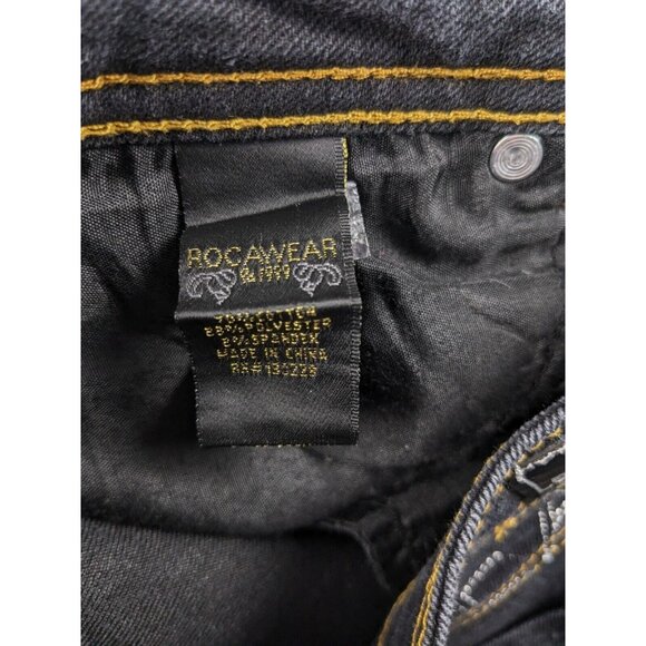 Rocawear Skinny Women's size 13 Dark Wash Blue Denim Jeans - Picture 8 of 9